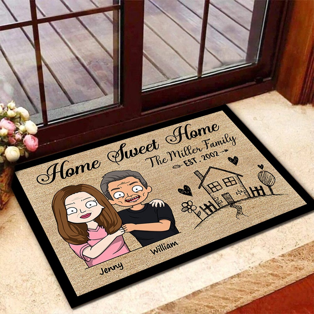 Personalized Home Sweet Home Indoor/Outdoor Door Mat – VeraFide Shop