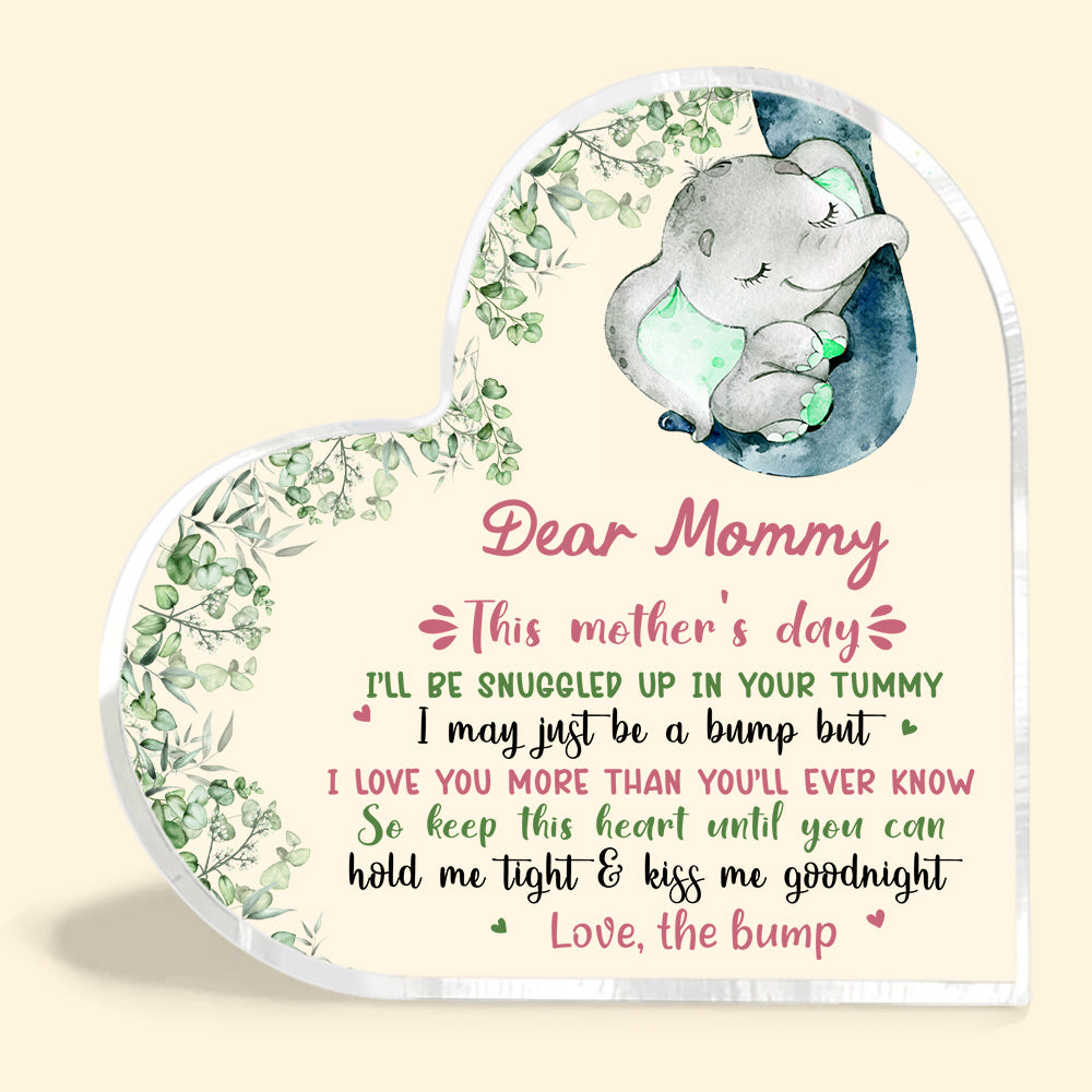 Mommy You're Doing A Great Job - Personalized Heart Shaped Acrylic Plaque For First Time Mom Mother's Day Gift