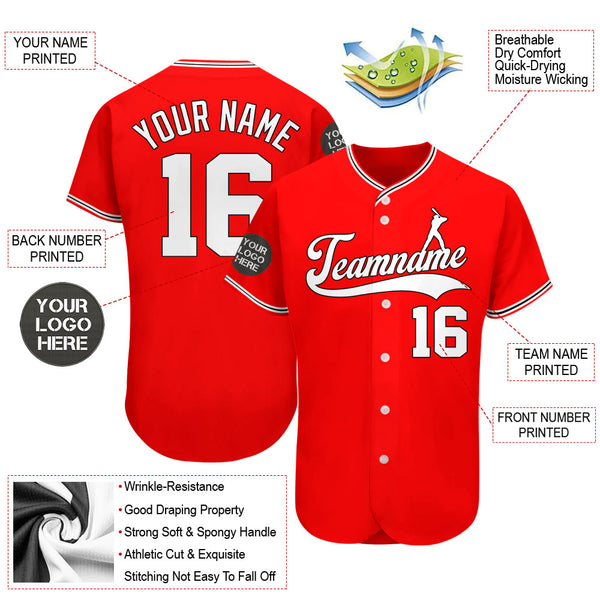 Custom Baseball Jerseys, Size: M | Red | Imprint