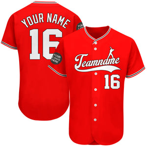 Custom Baseball Jerseys, Size: M | Red | Imprint