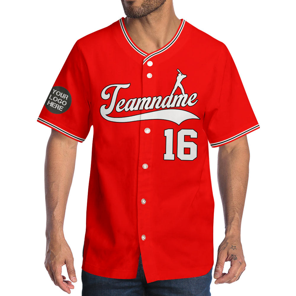 Custom Cincinnati Reds Stitched Baseball Jersey Personalized Button Down  Baseball T Shirt