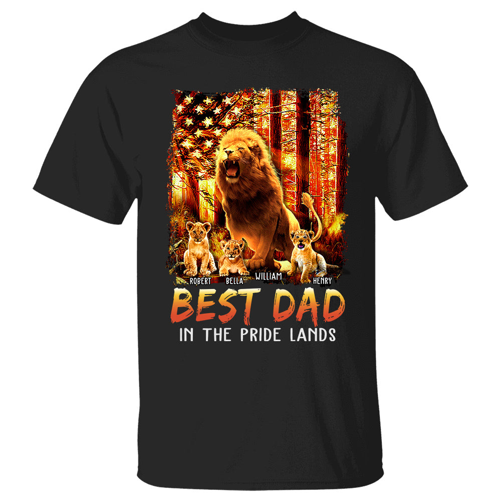 Best Dad In The Pride Lands Personalized Shirt Gift For Father's Day K1702
