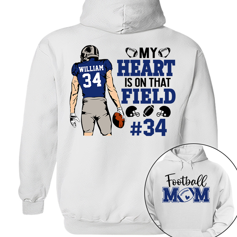 My Heart Is On That Field Personalized Shirt Football Game Day Custom Nickname