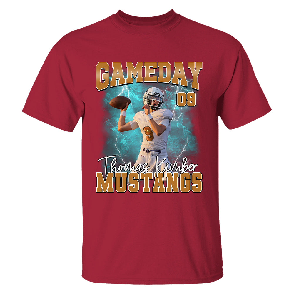 Football Game Day Personalized Shirt Custom Photo Vintage Football Shirt Gift For Football Player