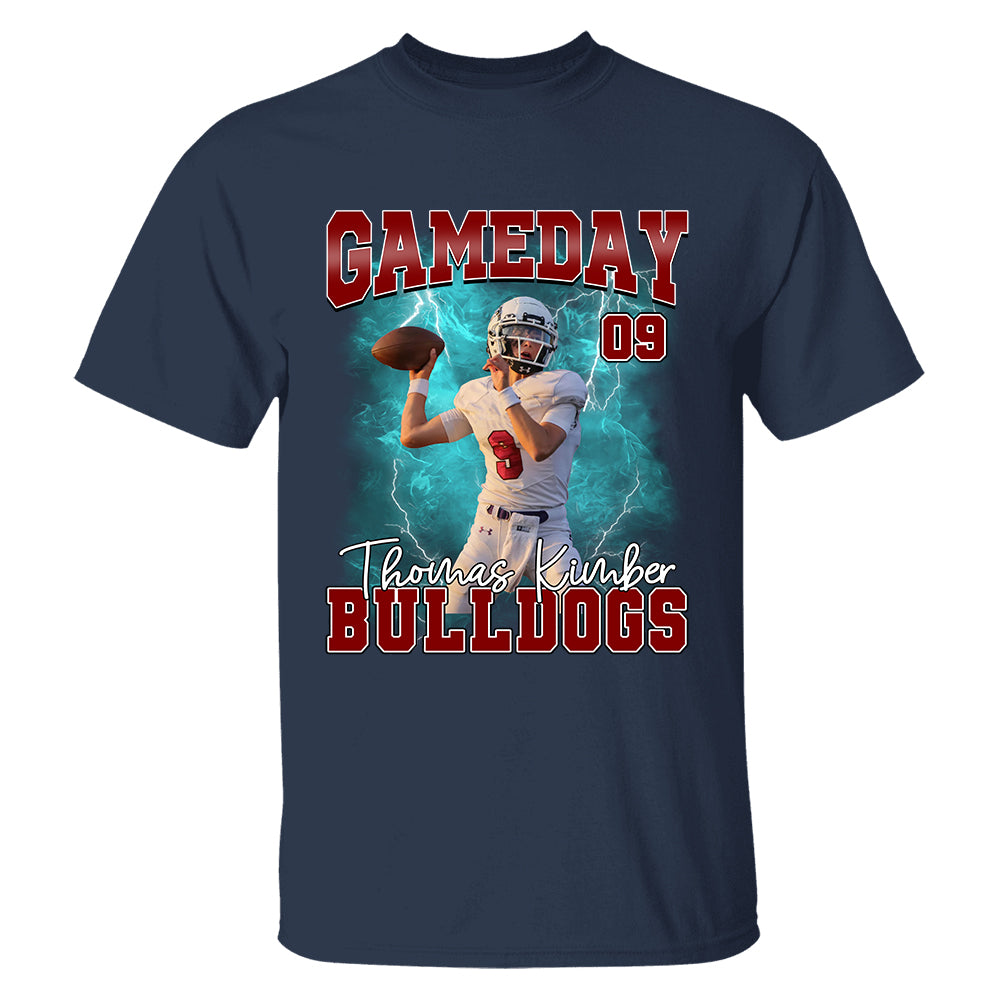Football Game Day Personalized Shirt Custom Photo Vintage Football Shirt Gift For Football Player