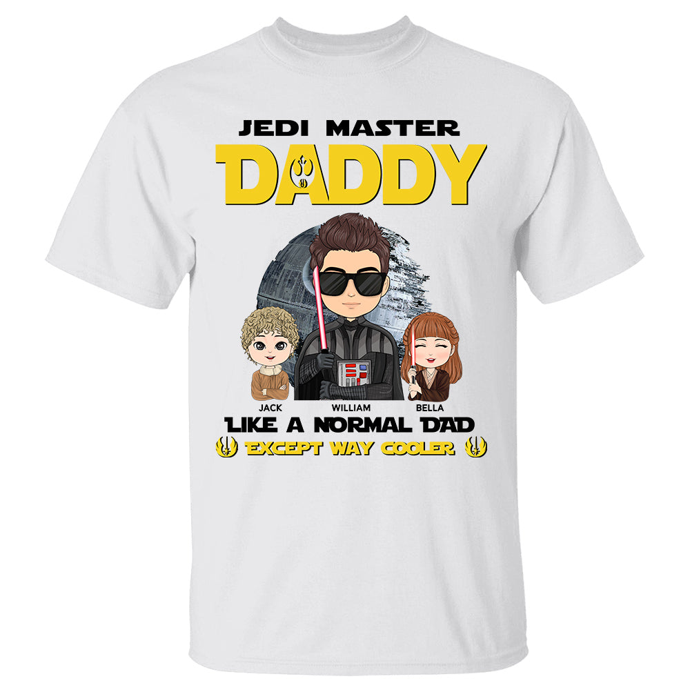 Jedi Master Dad Except Way Cooler - Personalized Shirt Custom With Kids Gift For Dad Mom