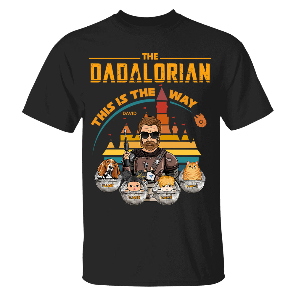 The Dadalorian/Momalorian This Is The Way - Personalized Shirt For Dad/Mom - Custom Kid Dog New Version