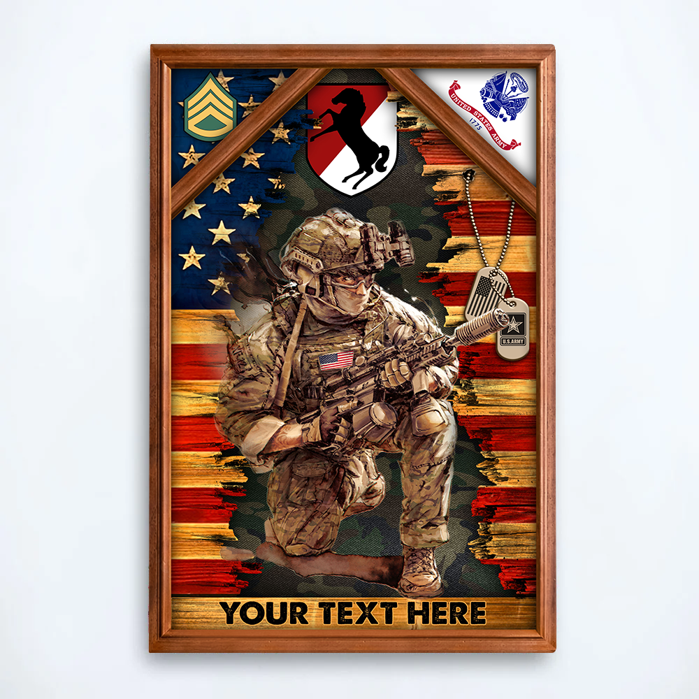 Personalized Gift For Veterans Dad Grandpa Veteran Custom Rank Name Division Veteran American Rustic Flag Poster Canvas K1702