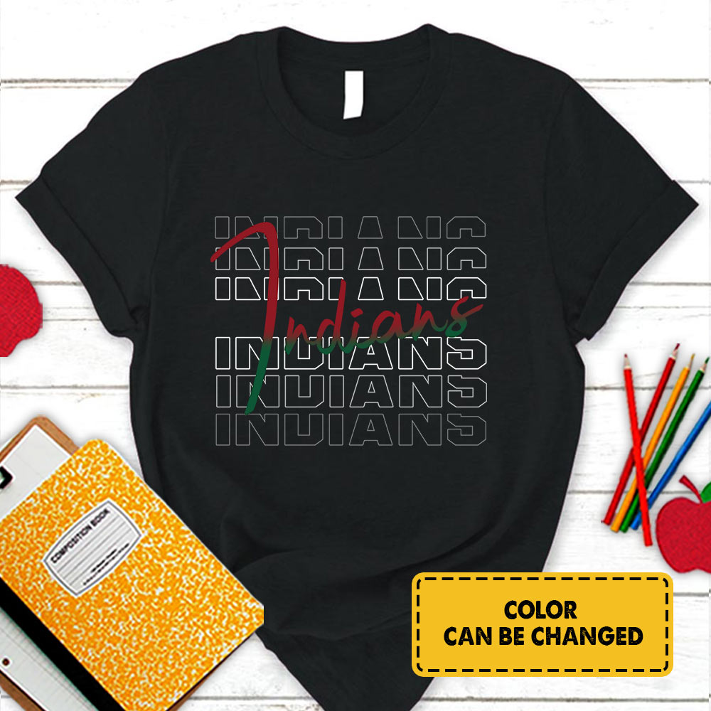 Personalized Indians Echo T-Shirt For Teacher