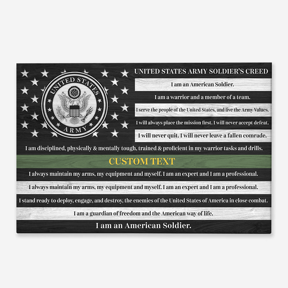 US Military Branches Creed Personalized Poster And Canvas Gift For Veterans K1702