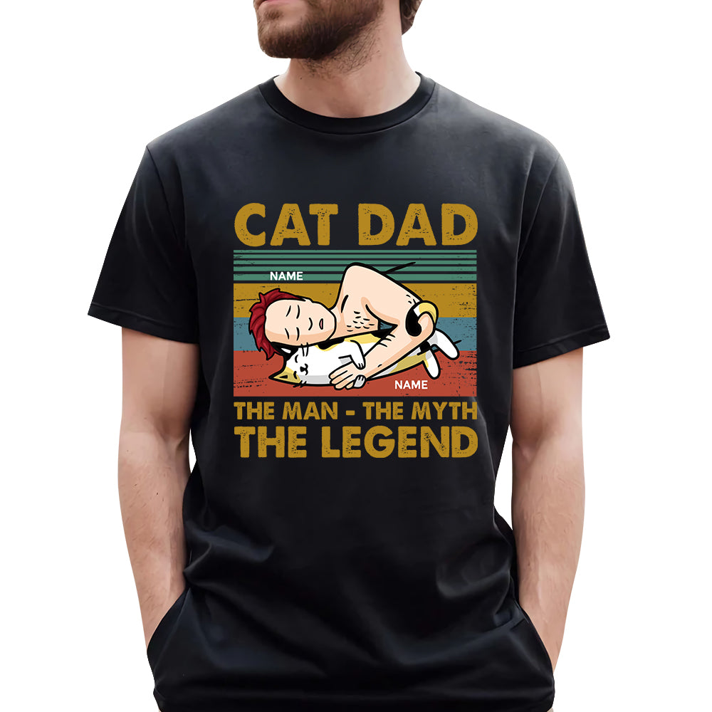 Cat Dad The Man The Myth The Legend Personalized Shirt