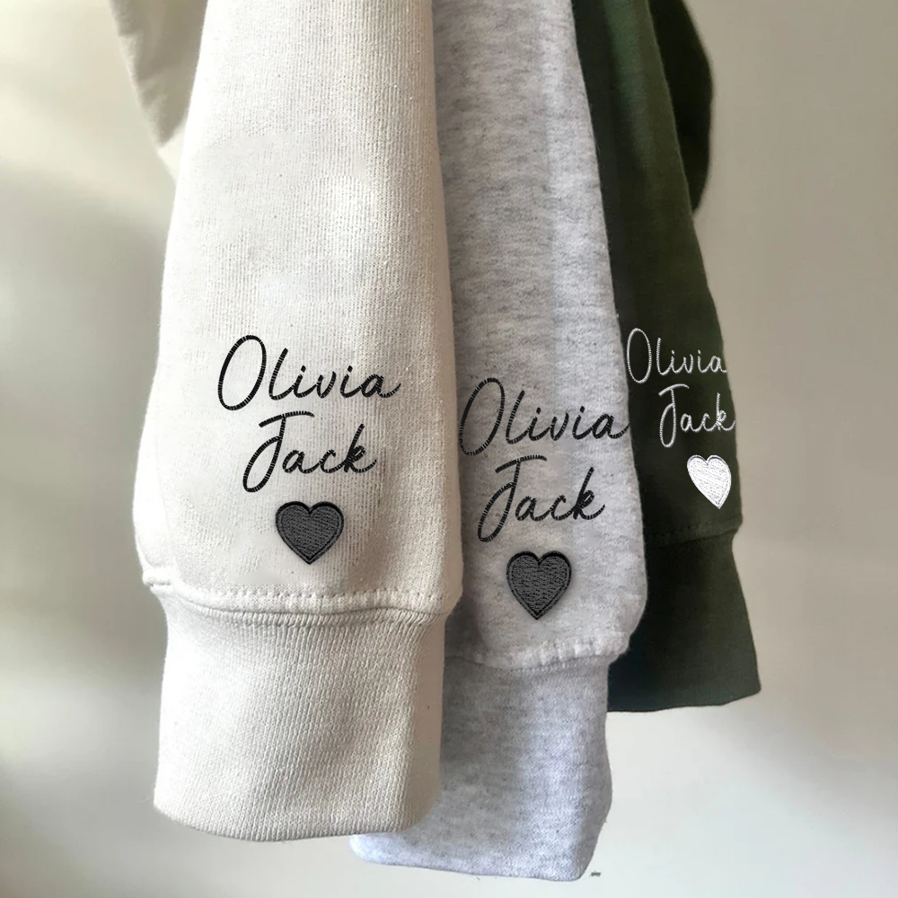 Nana Daisy And Grandkids Crewneck Birthday Gift For Family Embroidered Sweatshirt