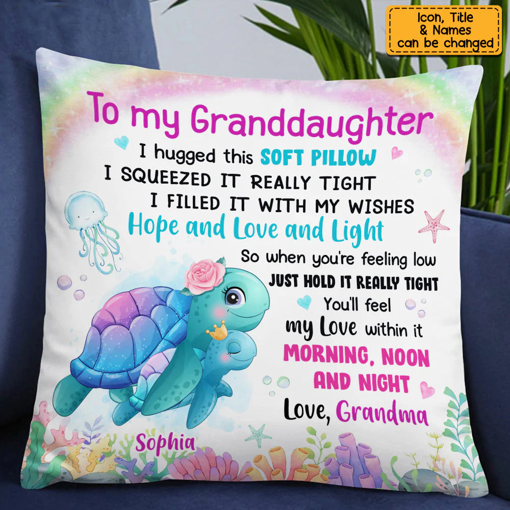 Granddaughter Grandson Sea Animals Hug This Pillow From Grandma