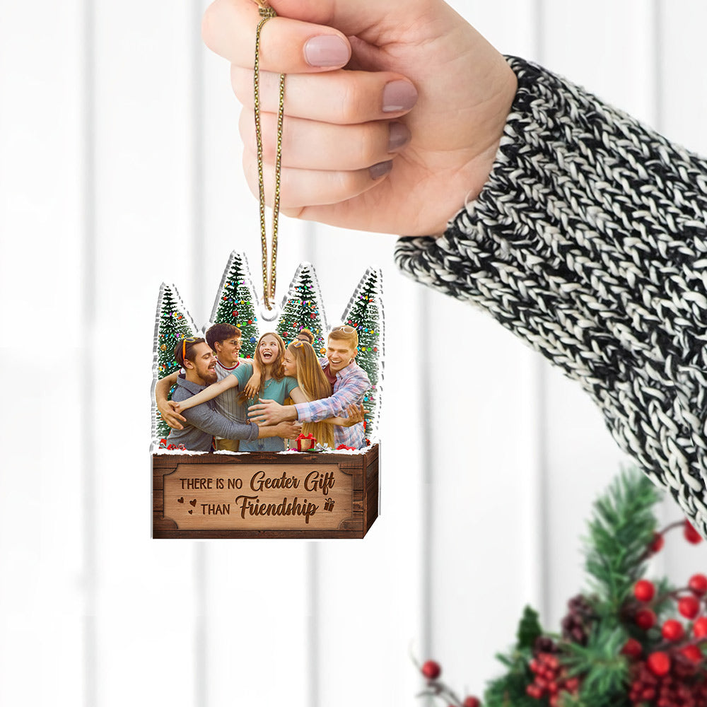 Personalized Transparent Ornament - Best Friends Gifts - There Is No  Greater Gift Than Friendship - Custom Ornament From Photo - Custom Shape  Ornament