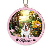 Dog Suncatcher Personalized Ornament, Pet Christmas Ornament, Dog Christmas Ornament
