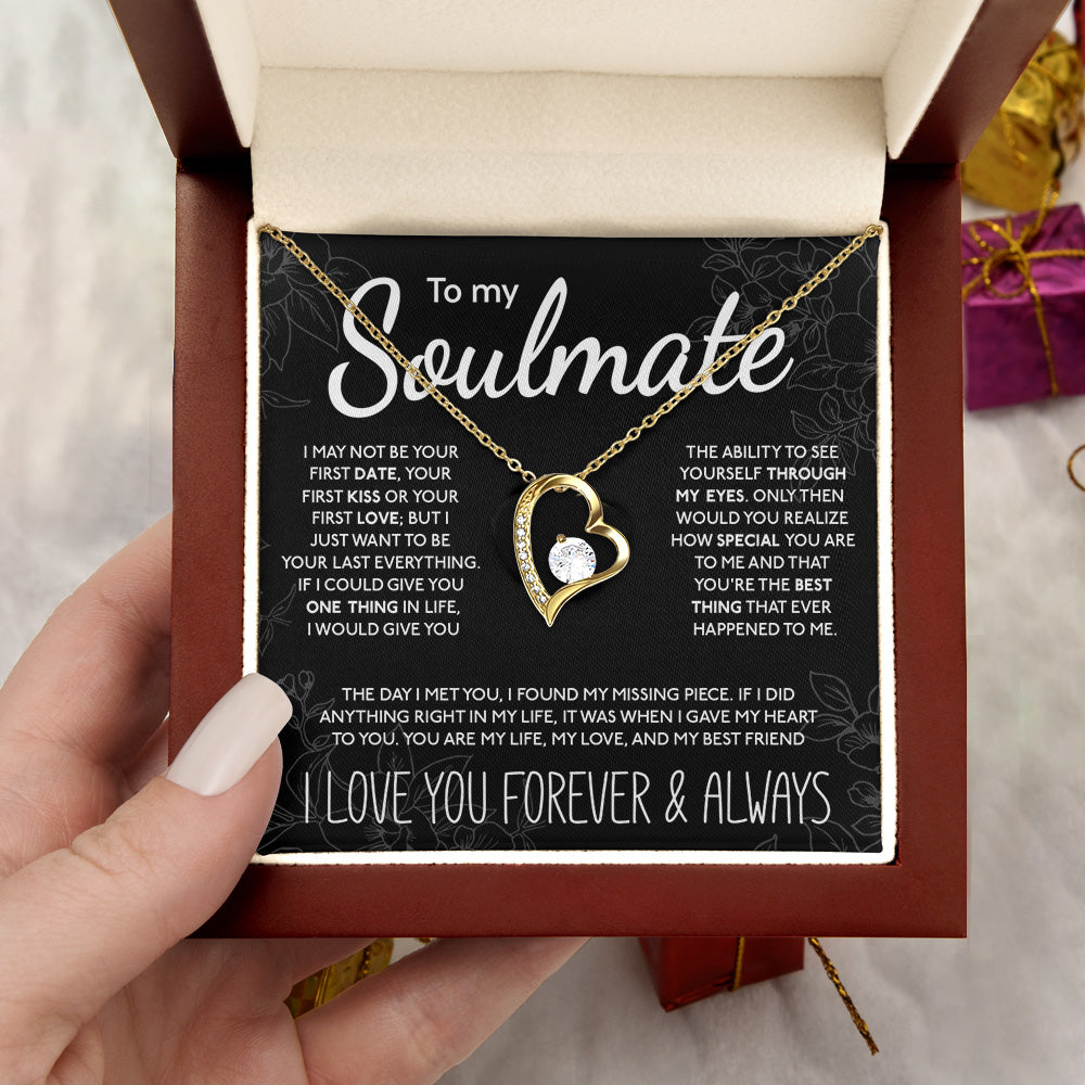 To My Soulmate Valentine's Day Forever Love Necklace - Gifts For Wife Necklace Valentines Day Custom Made Romantic Gift For My Best Wife Ever