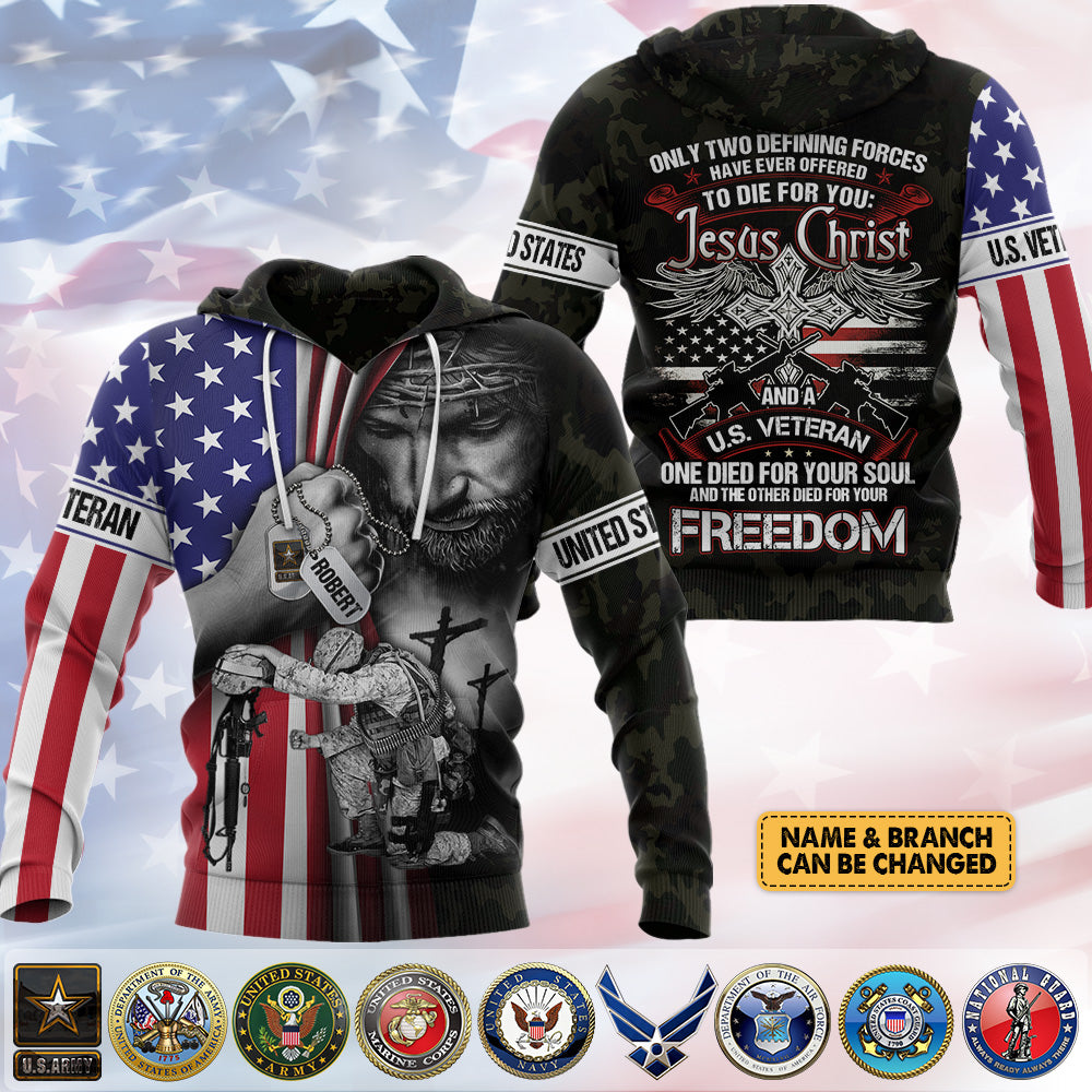Personalized Gifts For Veteran Dad Grandpa Custom Gifts For Veteran Only Two Defining Forces Have Ever Offered To Die For You H2511