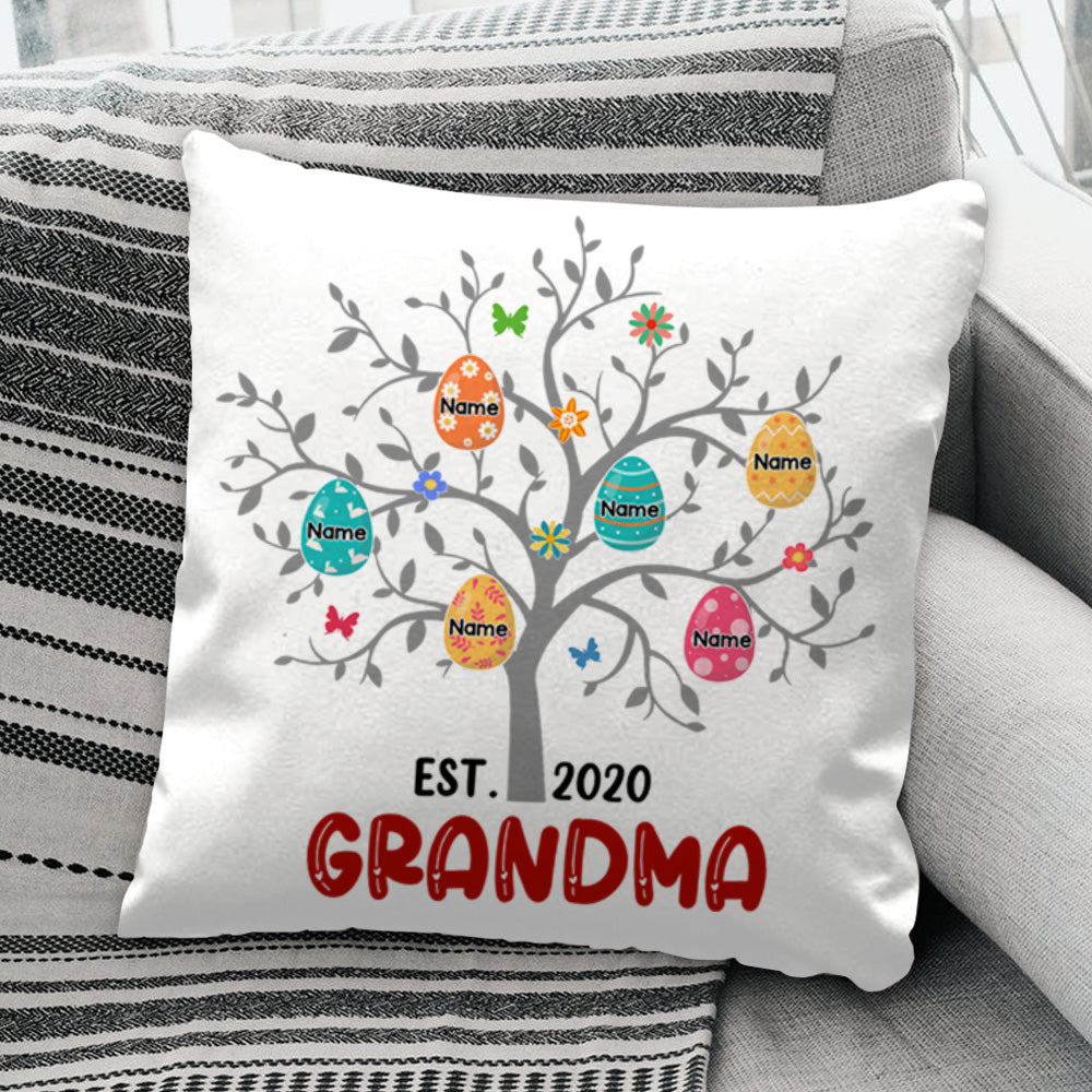 Grandma Whenever You Touch This Personalized Throw Pillow Cover