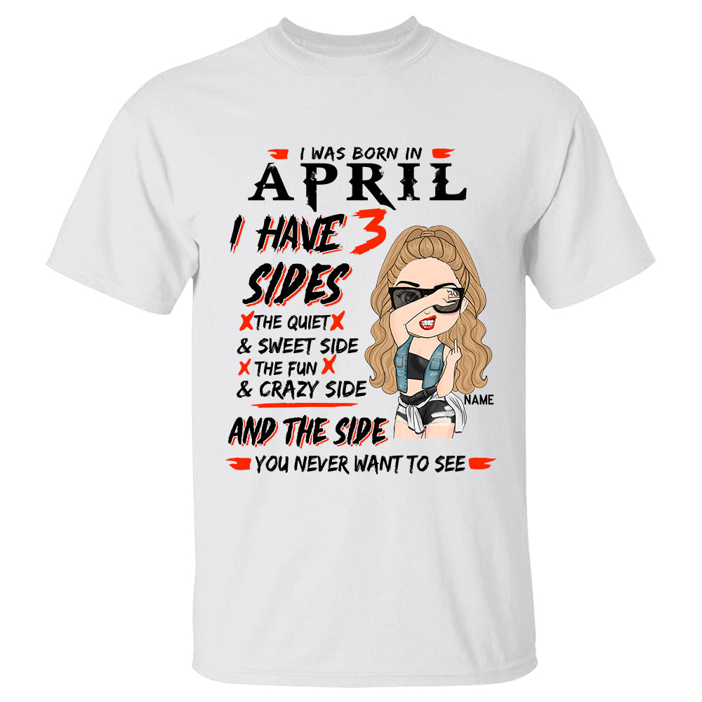 April Girls Are Sunshine Mixed With A Little Hurricane Personalized Shirt