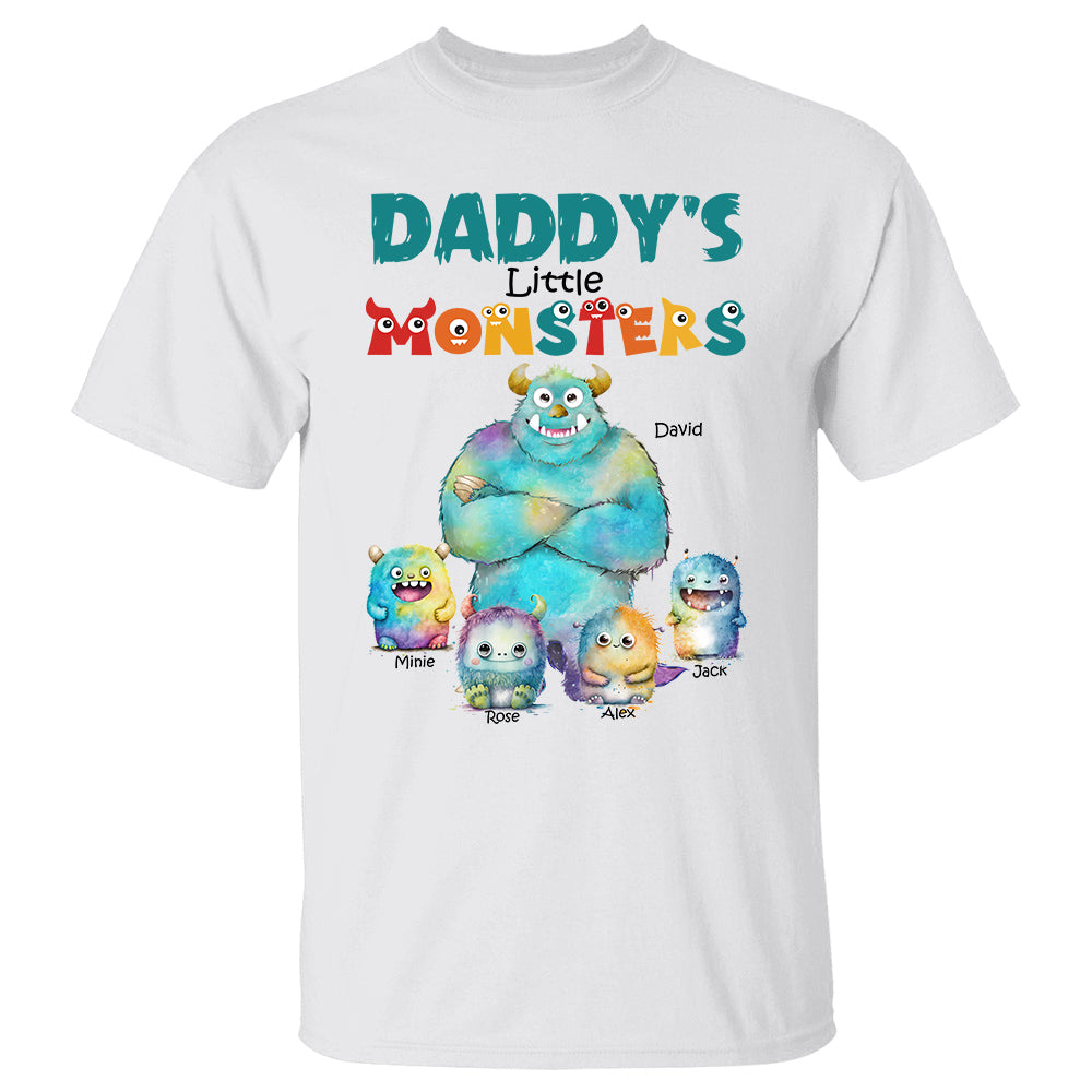 Daddy's Little Monsters - Custom Shirt Gift For Dad