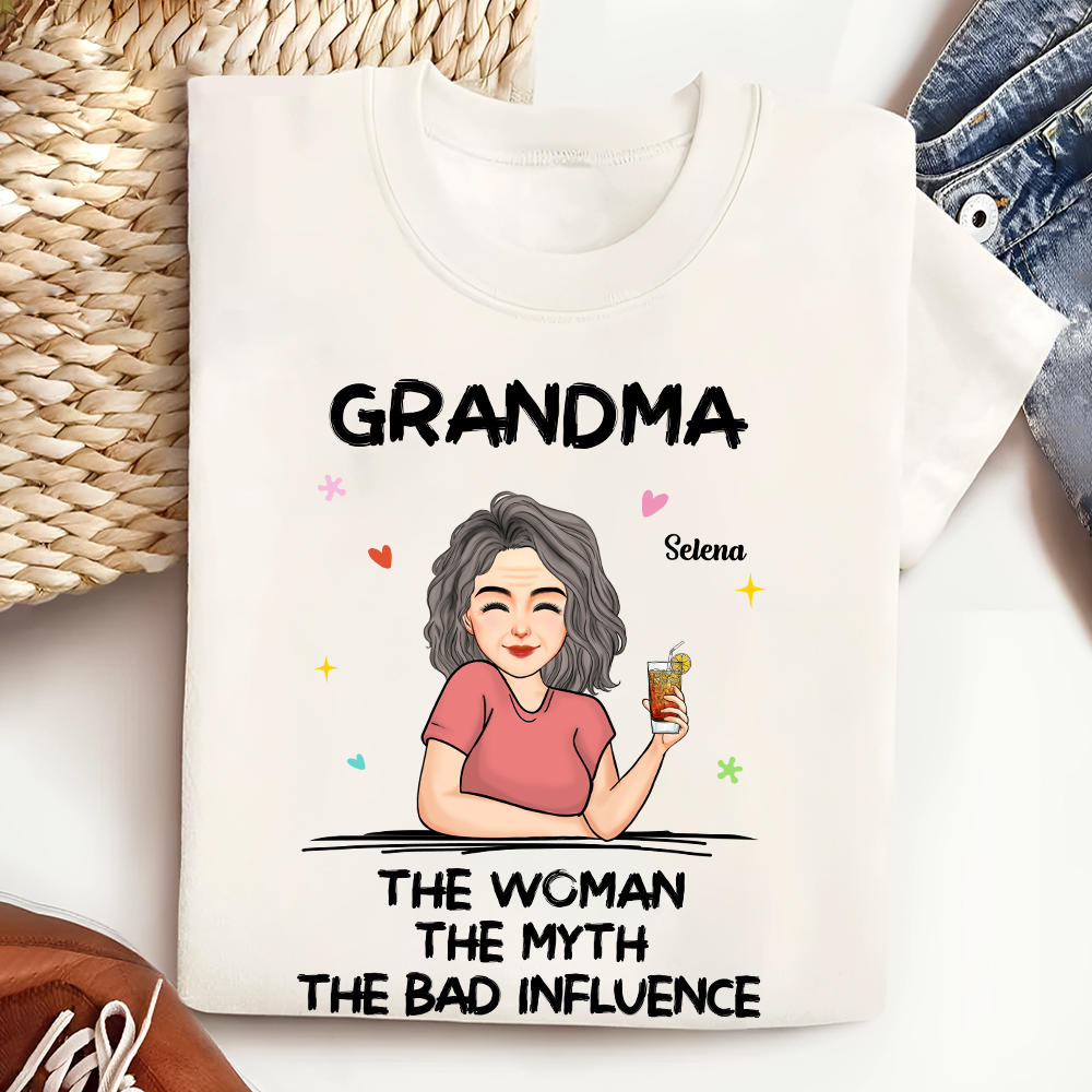 The Woman The Myth - Personalized Custom T-shirt - Mother's Day Gift For Grandma, Family Members