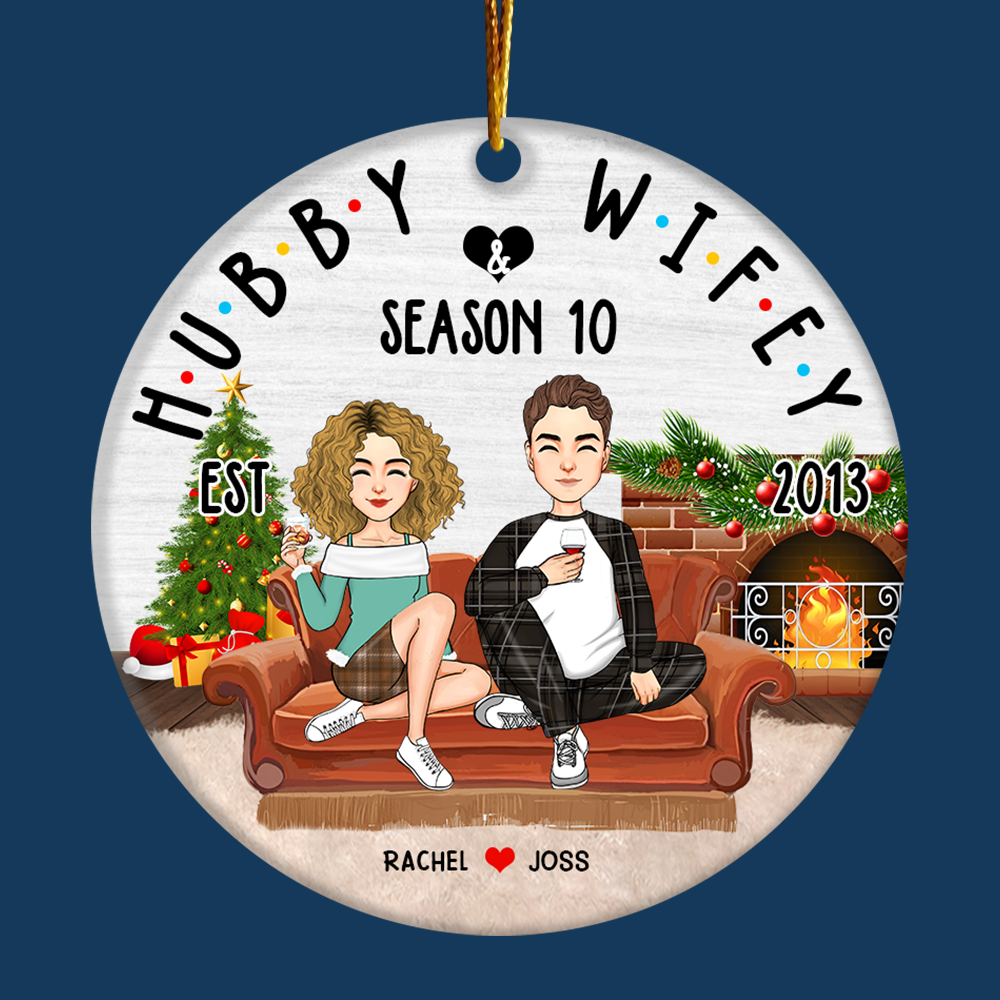 Hubby & Wifey - Customized Couple Ornament