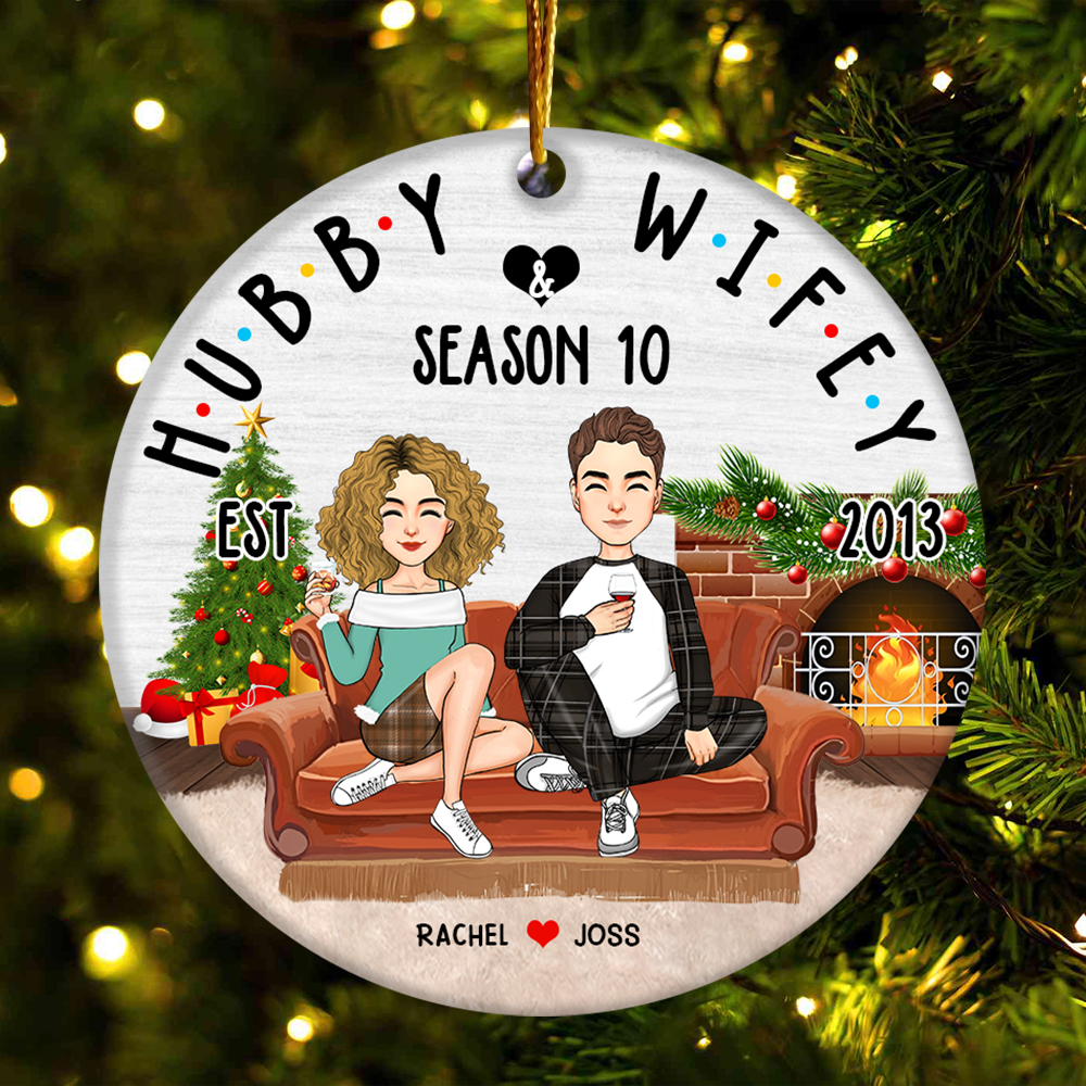 Hubby & Wifey - Customized Couple Ornament