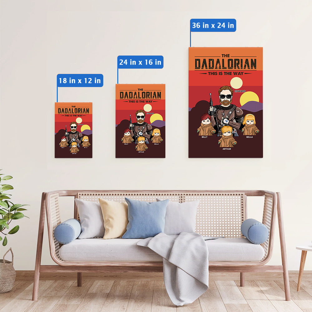 The Dadalorian - Personalized Poster Canvas Gift For Dad Mom
