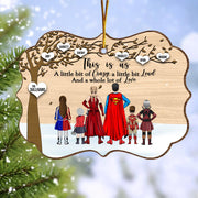 Super Family This Is Us Medallion Wooden Christmas Ornament