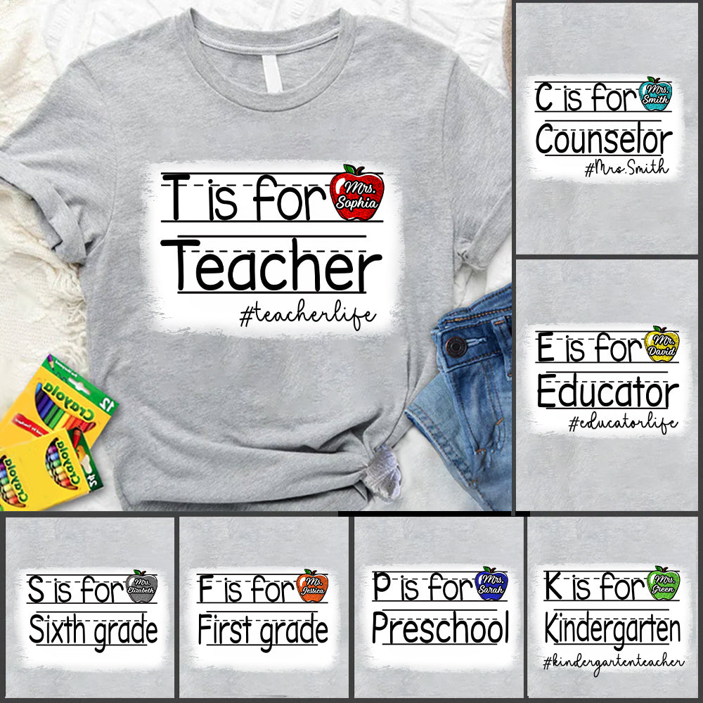 Teacher Personalized Shirt Custom Your Title Gift For Teacher
