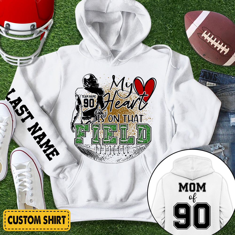 Personalized My Heart Is On That Field Football All Over Print Shirt K1702