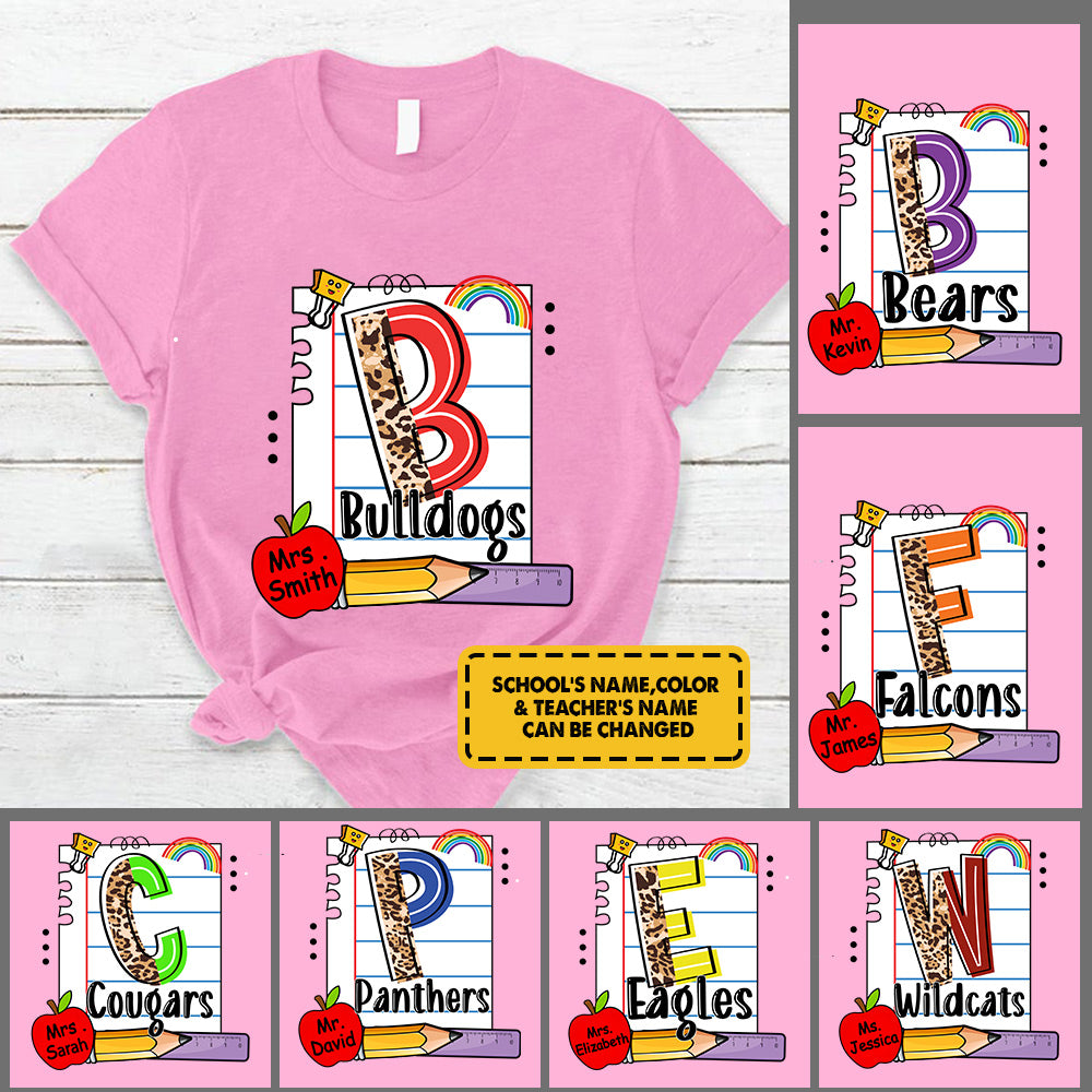 Personalized School Mascot Lined Paper Shirt