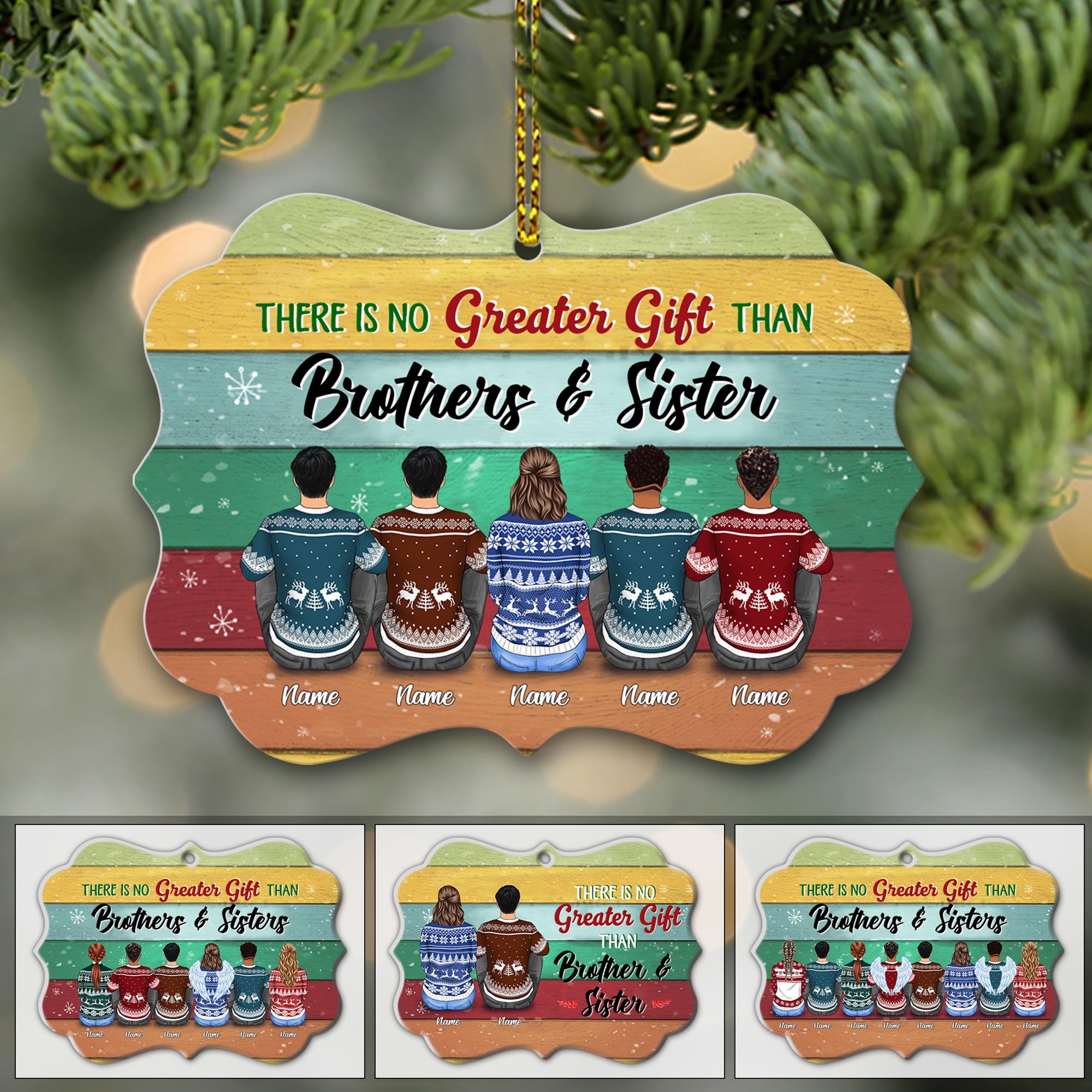 There Is No Greater Gift Than Brothers And Sisters Personalized Ornament Perfect Gift For Sister Brother