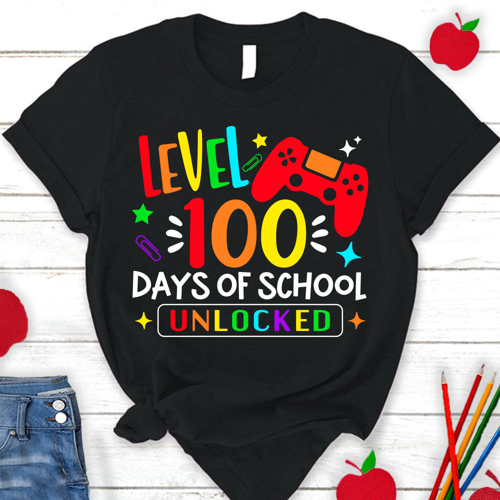 Level 100 Days Of School Unlocked School Spirit Shirt