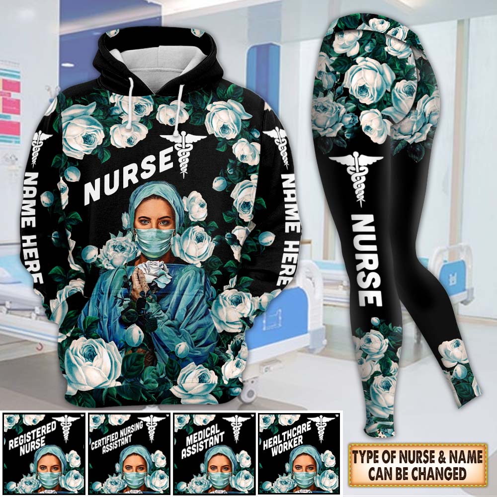 Nurse White Floral Custom Name & Type Of Nurse 3D All Over Print Shirts For Nurse Hk10 -