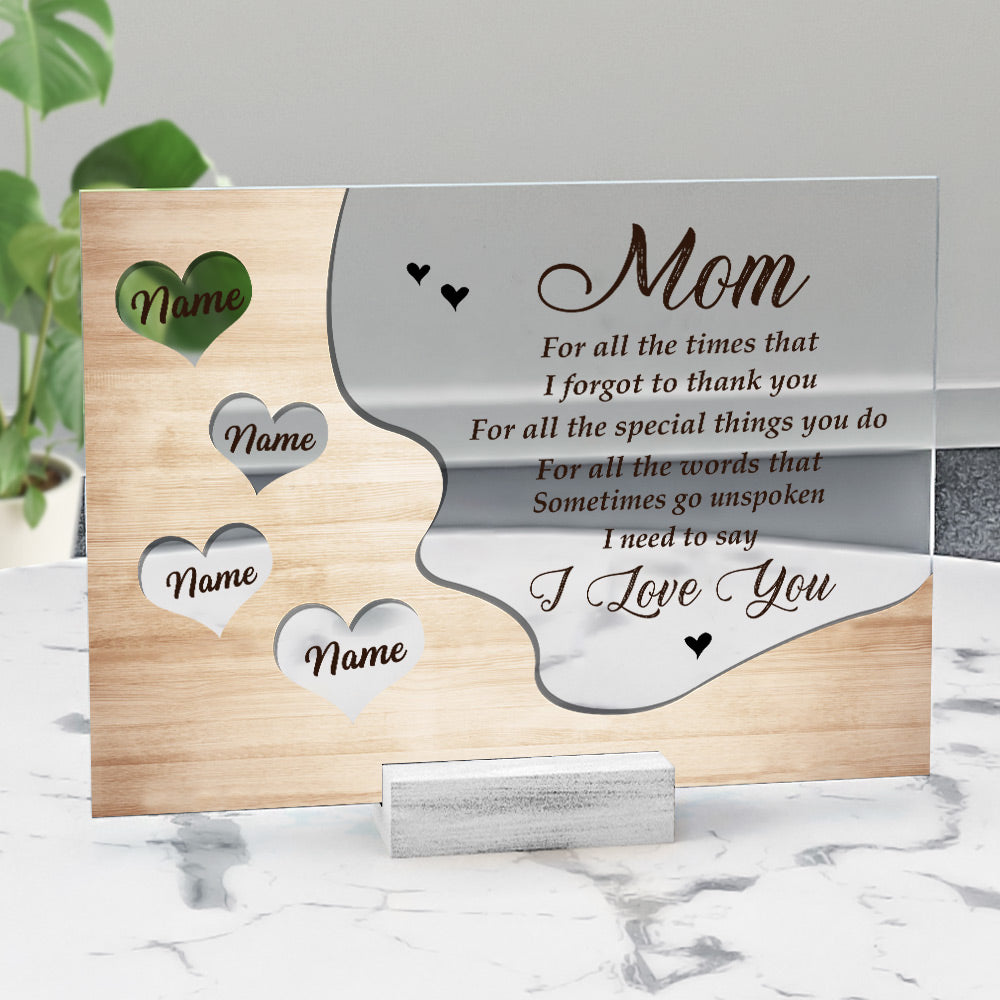 Personalized Acrylic Plaque - Grandchildren Fill A Place In Your Heart  Heart Plaque - Personalized Acrylic Heart Plaque - Best Gift For Grandma |  Giftago