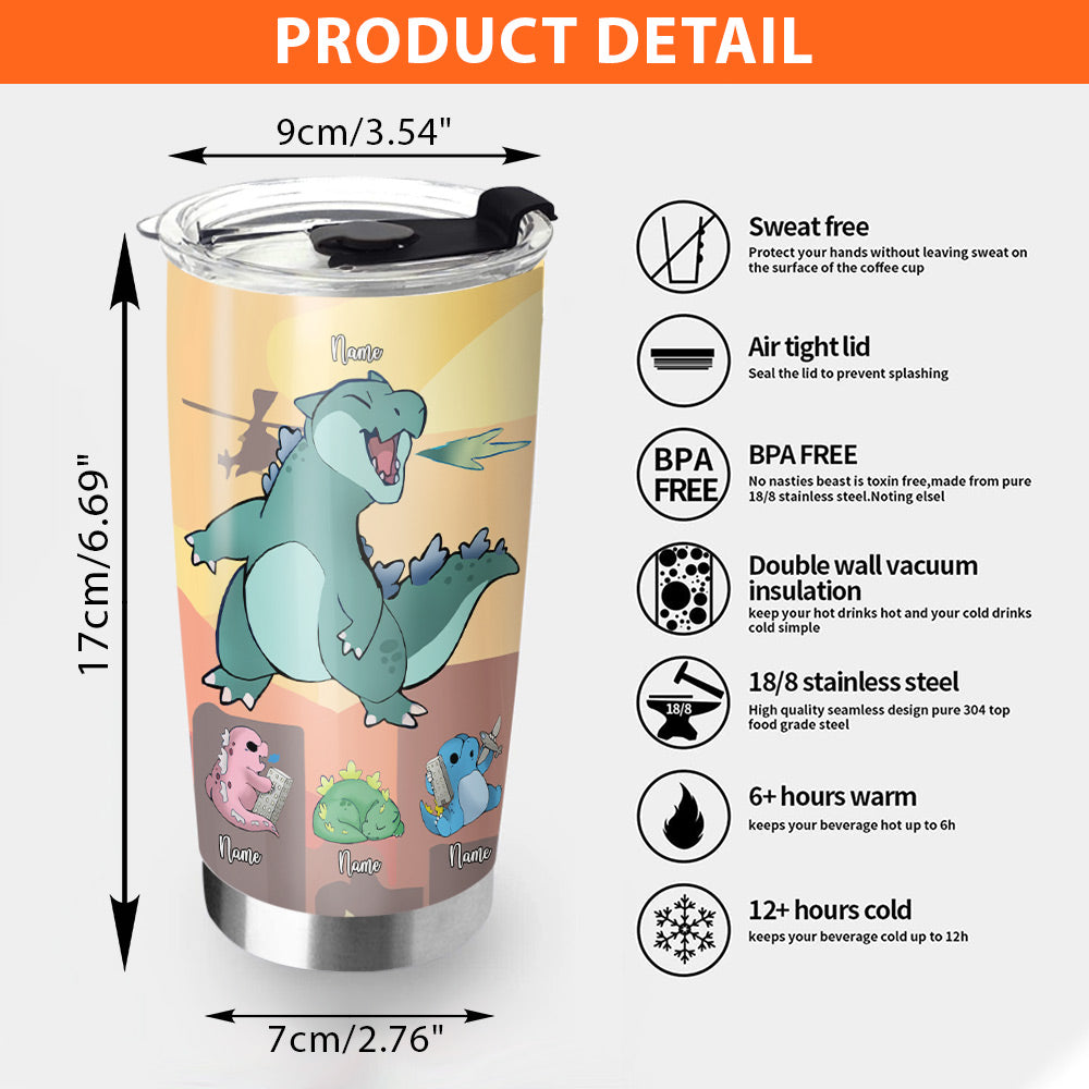 Godzilla Art Tumbler - Stainless Steel Vacuum Insulated Tumbler