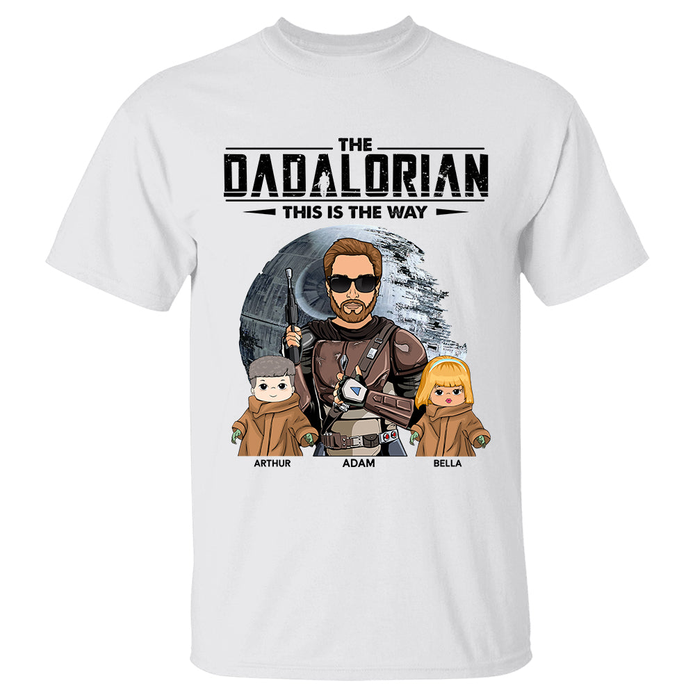The Dadalorian With Kids - Personalized Shirt Gift For Dad Mom