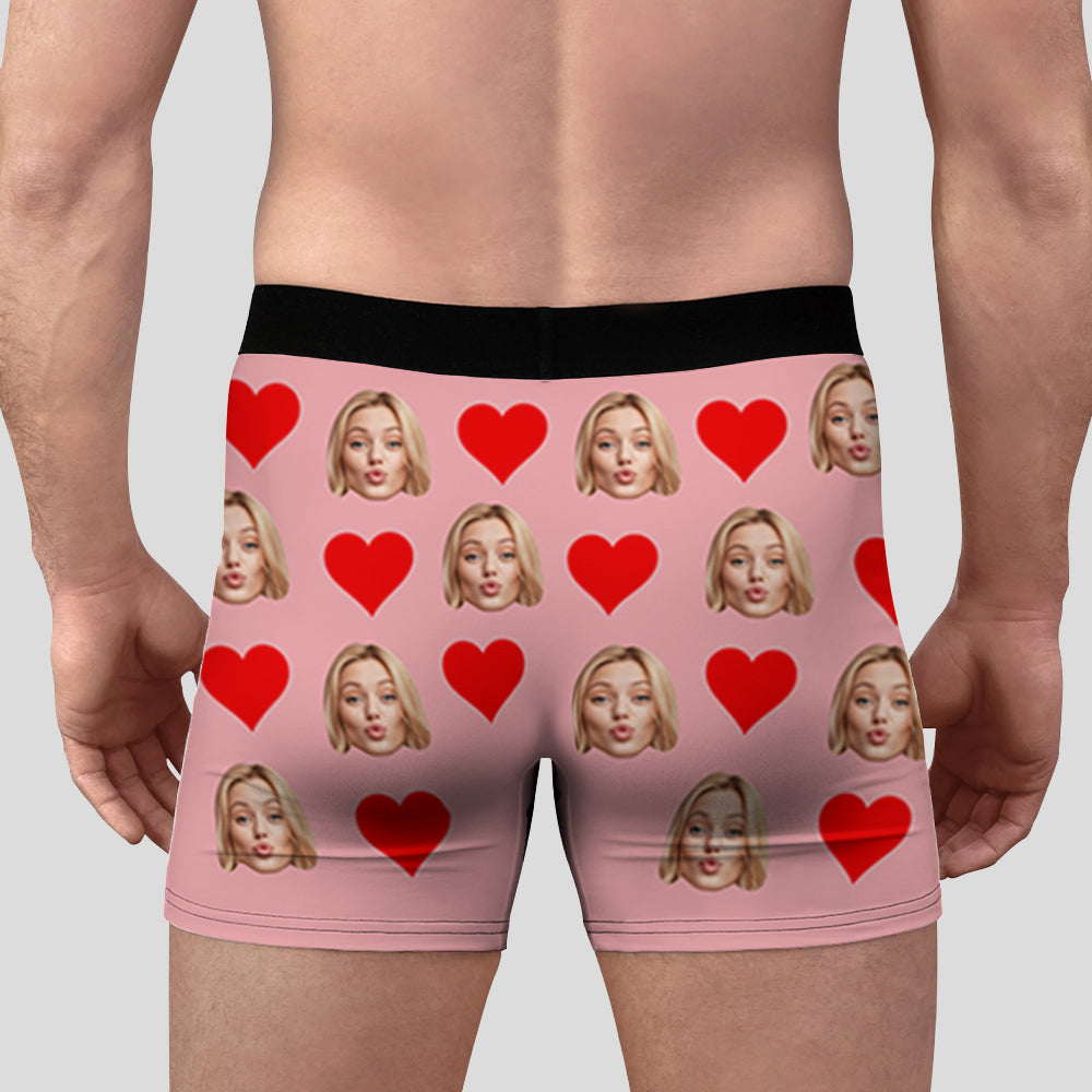Custom Muti-Face Boxer - Property Of Custom Name Boxers with Face on Them Gift For Him