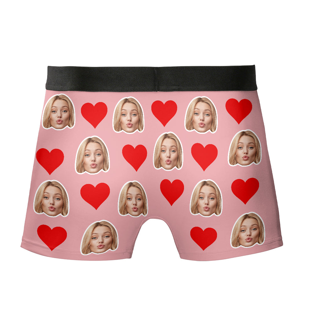 Custom Muti-Face Boxer - Property Of Custom Name Boxers with Face on Them Gift For Him