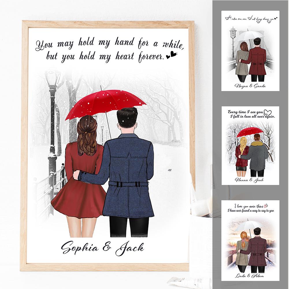 Personalized Future Wife And Husband Couple Poster You May Hold My Hand For A While Poster Gift For Couple.