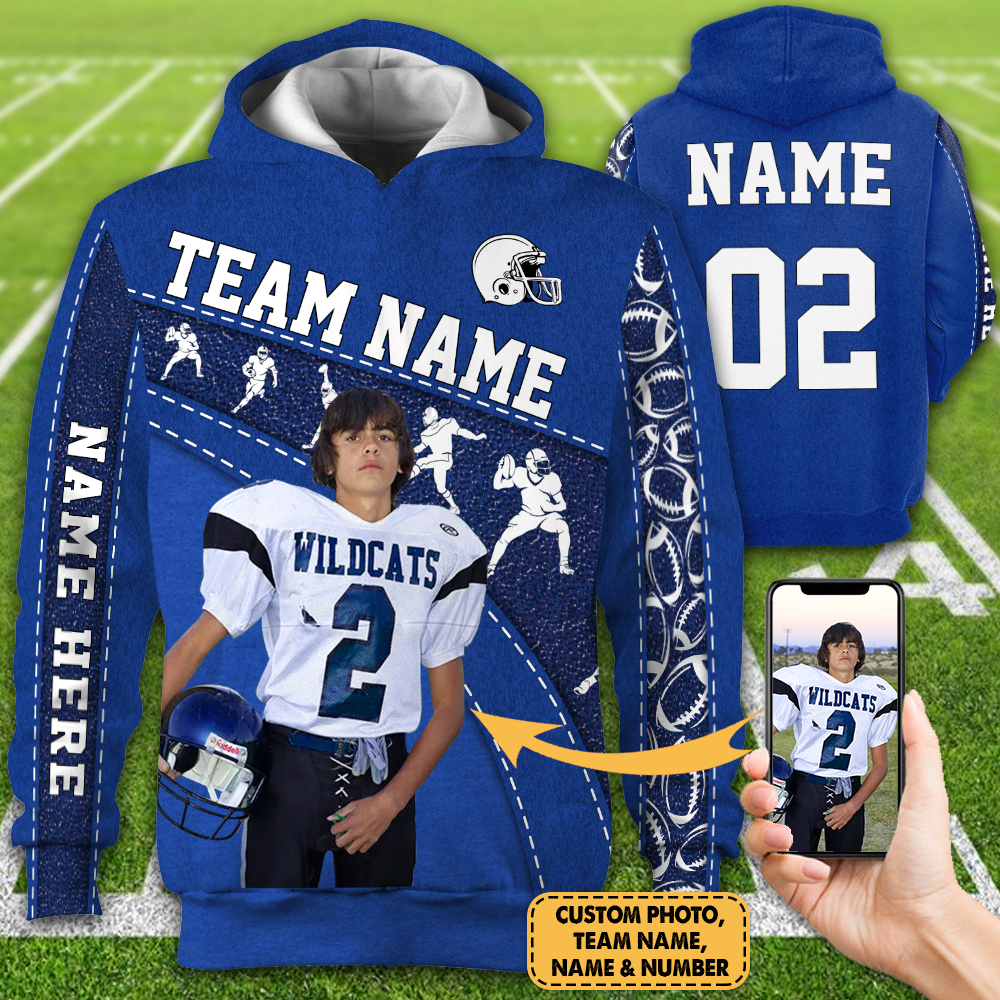 Personalized Football Game Days Shirt - Custom Photo All Over Print Shirt For Football Player