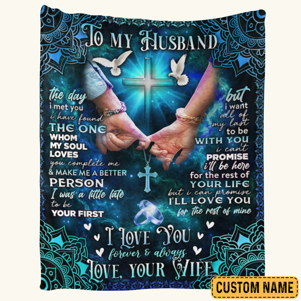 To My Husband The Day I Met You Couple Cross Birds Custom Blanket For Husband