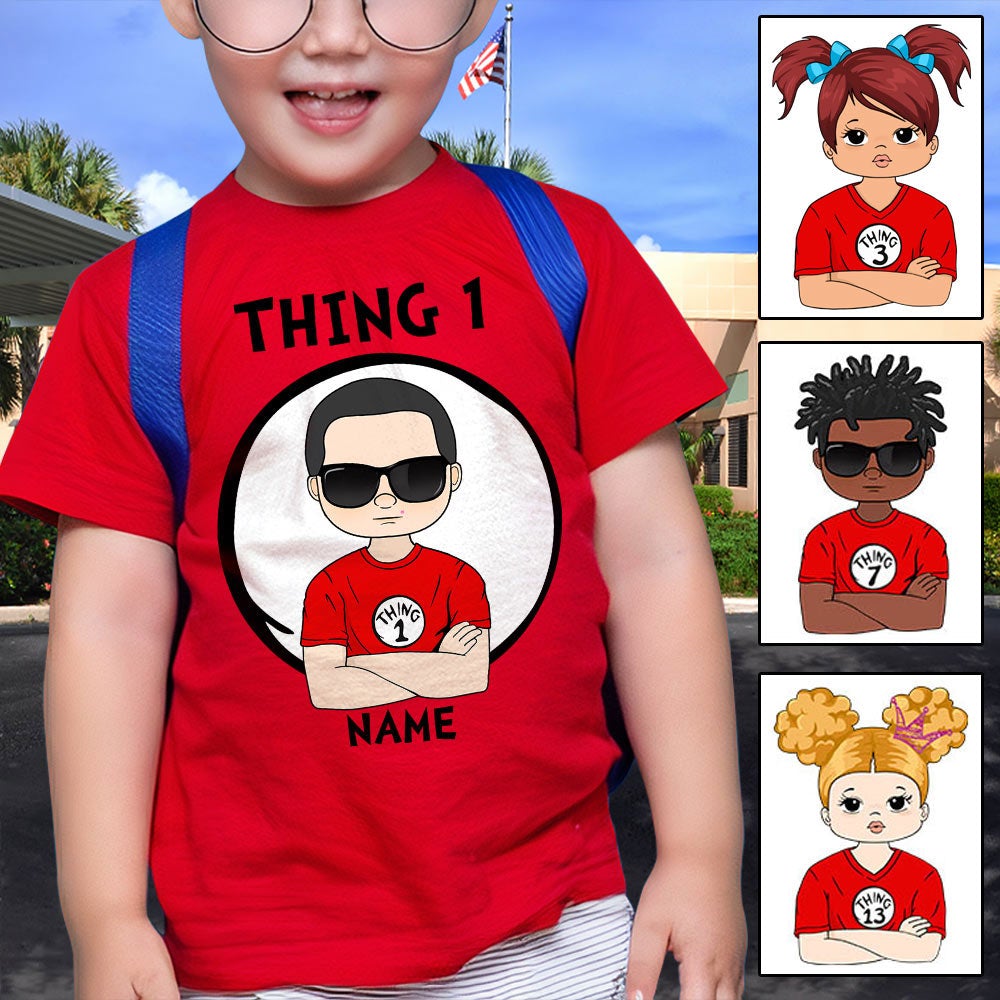 Personalized Thing Number Reading Day Shirt For Child - Read Across America Shirt For Child