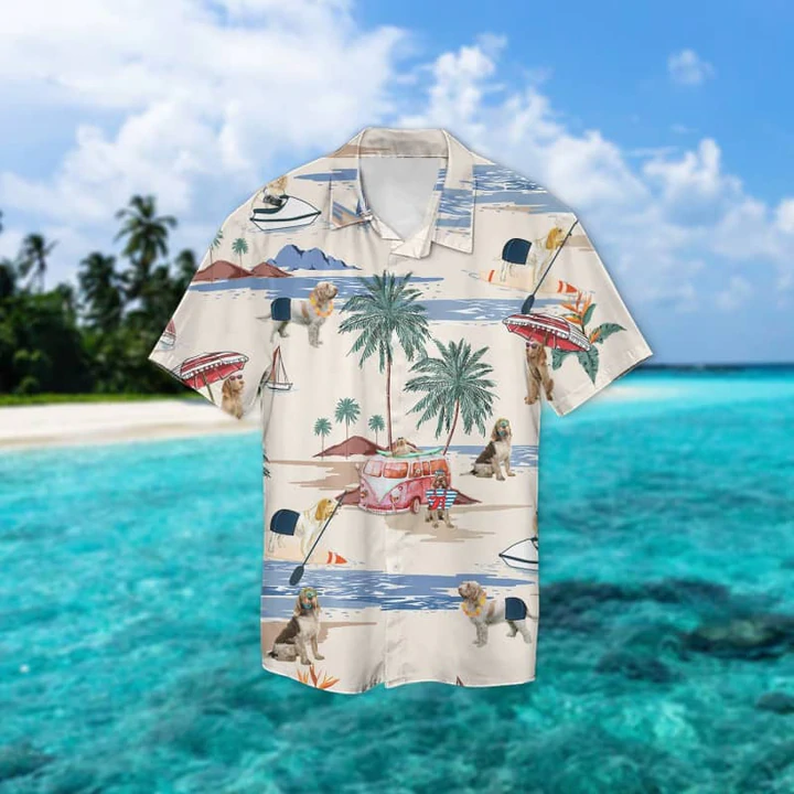 Spinone Italiano Summer Beach Hawaiian Shirt, Hawaiian Shirts For Men Short Sleeve Aloha Beach Shirt