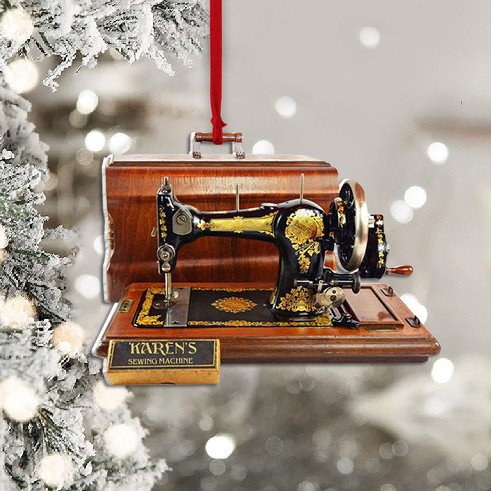 Sewing Machine Custom Shaped Ornament Gifts For Sewing Lovers